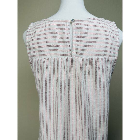 Entro Anthropologie Size L Dress Boho Chic Striped Embroidered W/ Tassels EUC - Picture 5 of 13